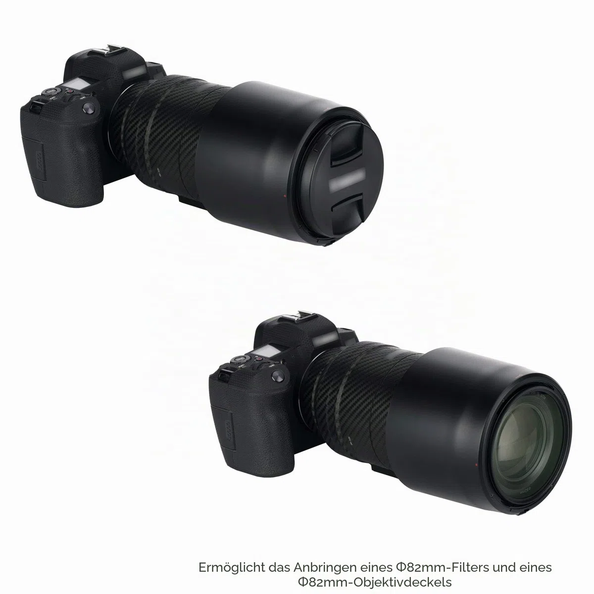 JJC ET-88B Gegenlichtblende - Kompatibel mit Canon RF 600mm F11 is STM & RF 135mm F1.8 L is USM - Umkehrbare Gegenlichtblende - Verhindert Reflexionen - Schützt das Objektiv