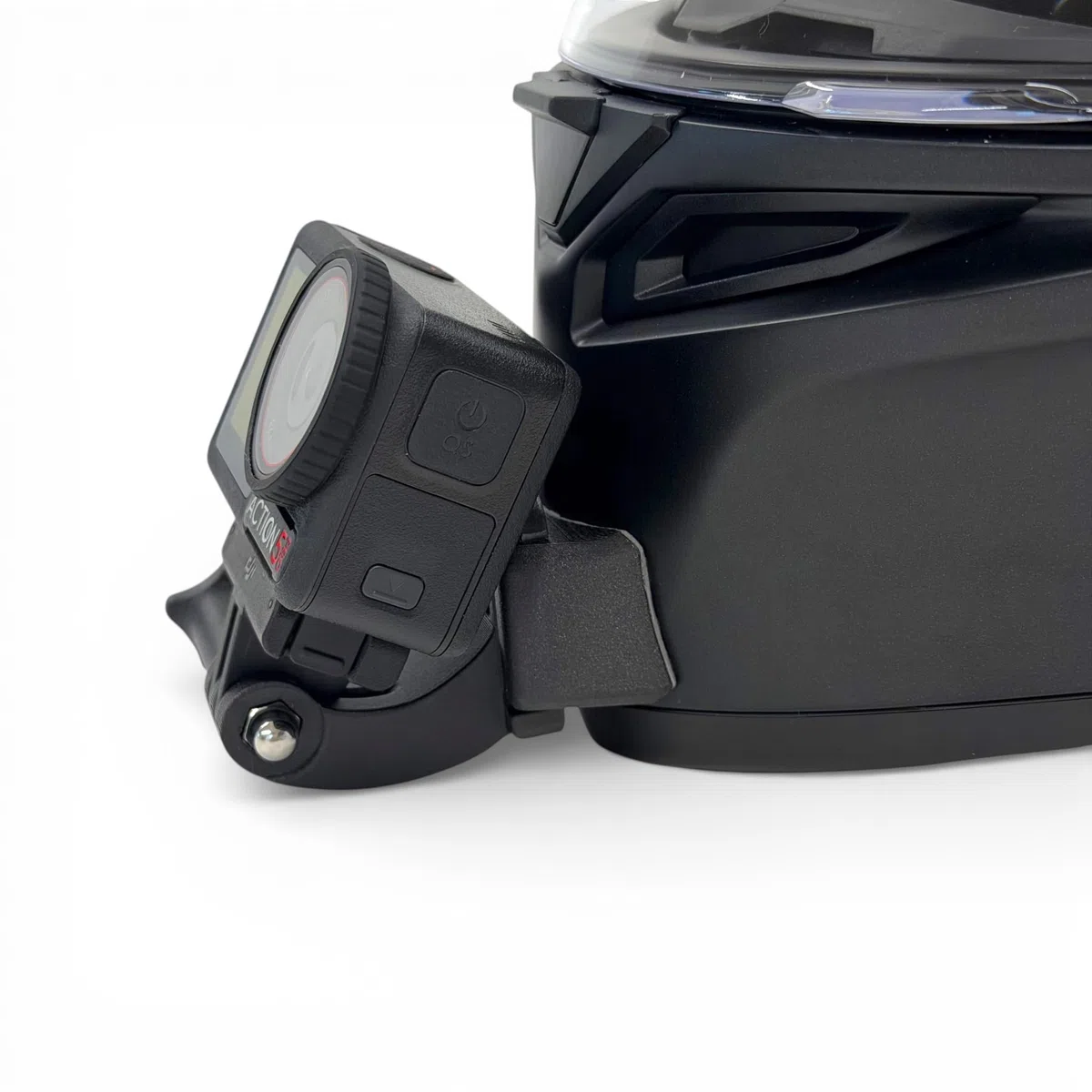 Action Cam Chin Mount für Motorradhelme, kompatibel mit GoPro, DJI, Insta360 (Single, AGV K1 S)