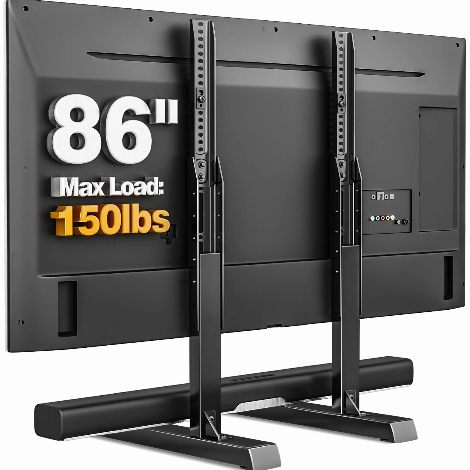 TVON Universal Großer TV Ständer TV Standfuss Fernseher Standfüße Beine Höhenverstellbar für 37 zu 86 Zoll Fernseher Max. 68 KG VESA 800x600 mm