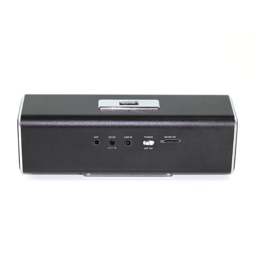 MusicMan MA Soundstation tragbarer Lautsprecher - Stereo-Sound - FM-Radio, MP3-Player, USB, AUX / Line-In, MicroSD-Kartensteckplatz - 6 Stunden Wiedergabezeit - Ideal für unterwegs (Schwarz)