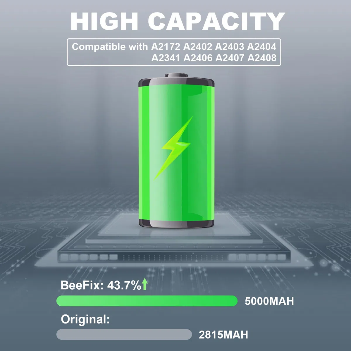 Akku für iPhone 12/12 Pro, 5000 mAh hohe Kapazität mit Reparaturwerkzeugen | hohe Kapazität, intelligenter Chip für längere Laufzeit, Sicherheit, Profi-Werkzeugset inkl.