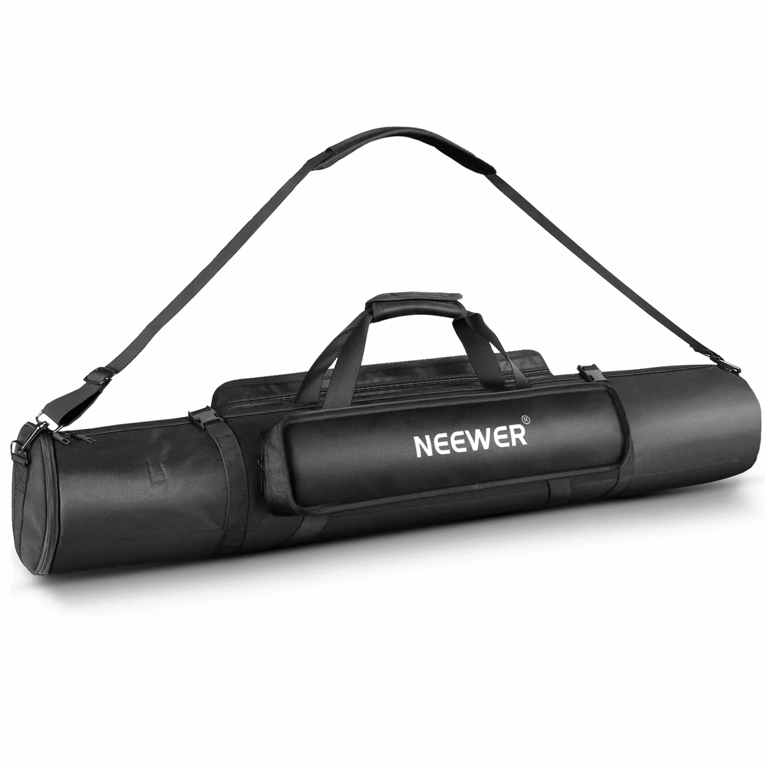 NEEWER Stativ Tragetasche, strapazierfähige, wasserdichte Nylontasche mit Griffen und Schultergurten, kompakte Tasche mit durchgehendem Reißverschluss, Außentasche für leichten Ständer/Stativ