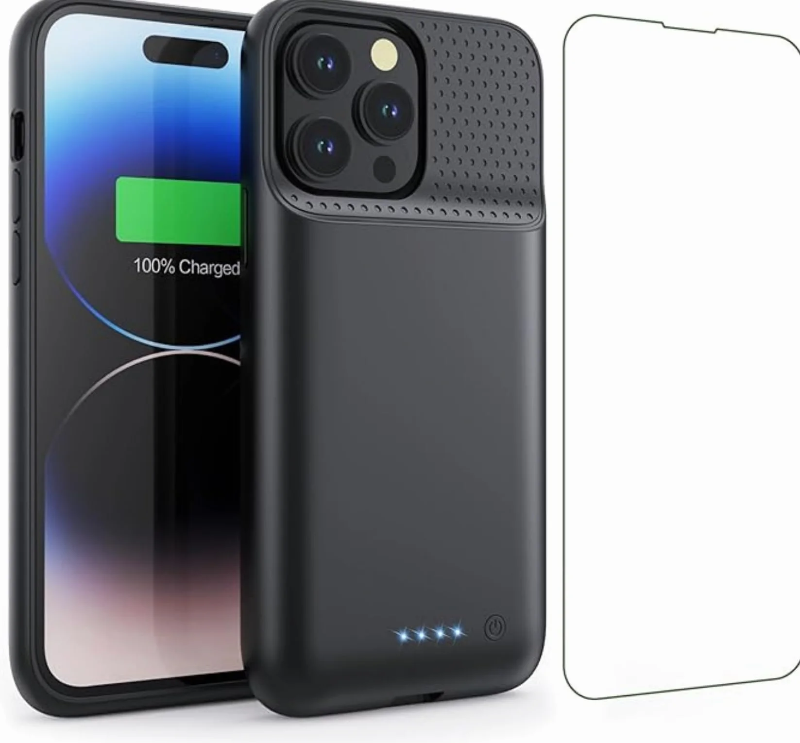 Akkuhülle für iPhone 14 Plus/14 Pro Max/13 Pro Max, 8600mAh Smart Battery Case Zusatzakku Ladehülle, Abnehmbare Tragbare Handyhülle Akku, Powerbank Hülle für iPhone 13Promax/14Plus/14Promax 6,7 Zoll