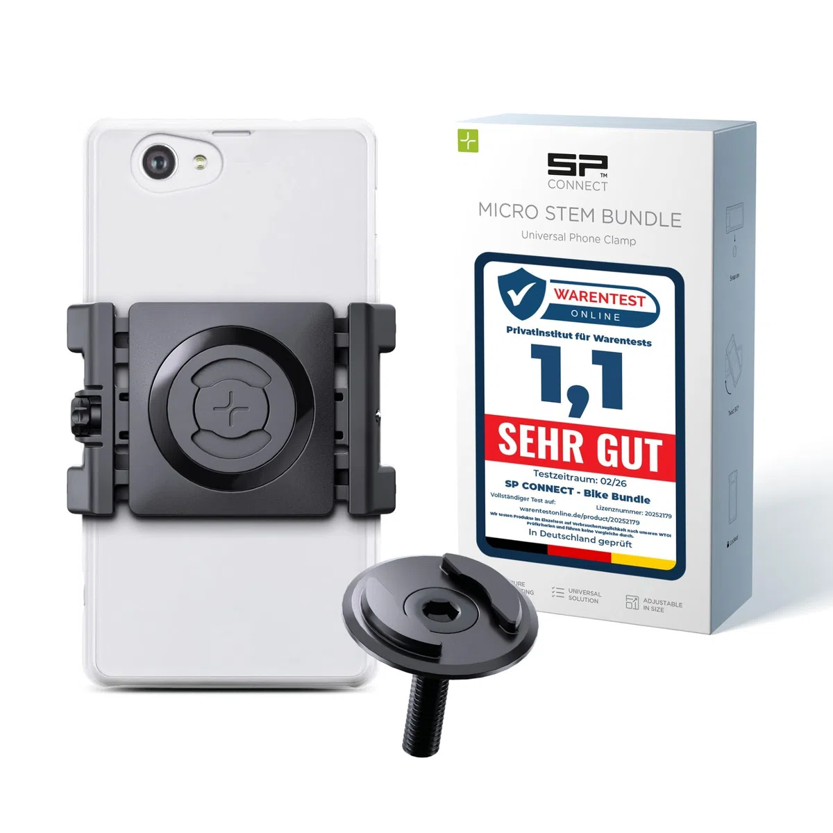 SP CONNECT Micro Stem Mount Pro Clamp | SPC+ | Handy Halterung für den fahrradlenker | Smartphone Halterung Fahrrad | handyhalter