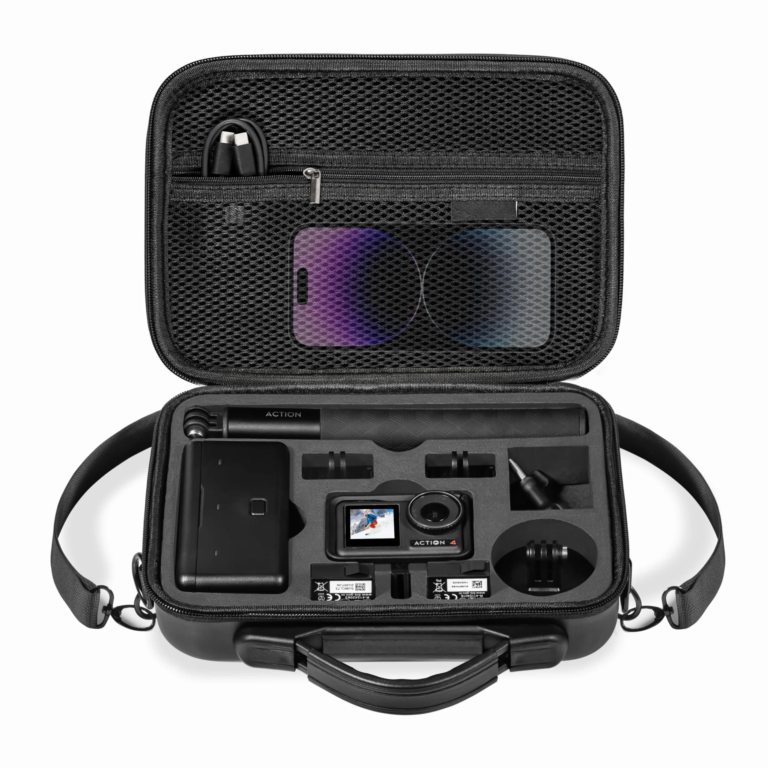 Tomat Osmo Action 5 Pro Tasche Case Hartschalentasche Reisetasche Tragetasche Für DJI Action 3/Action 4/ Action 5 Pro Kamera Zubehör