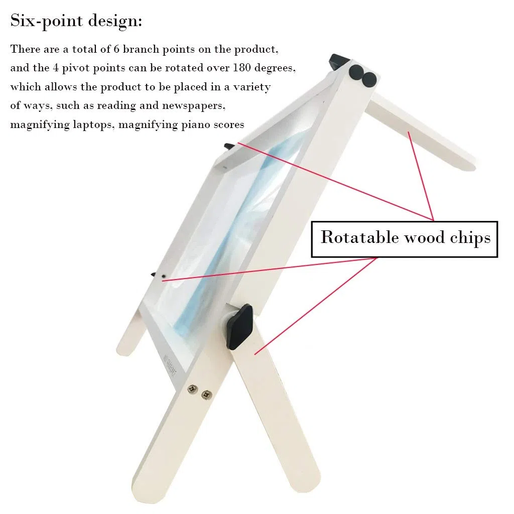 3D-Laptop-Bildschirmlupe 2023 neueste Version, kompatibel mit 15/16/17/18/20 Zoll Handy, Tablet, Laptop; HD-Desktop-Bildschirmlupe (Farbe: Weiß)