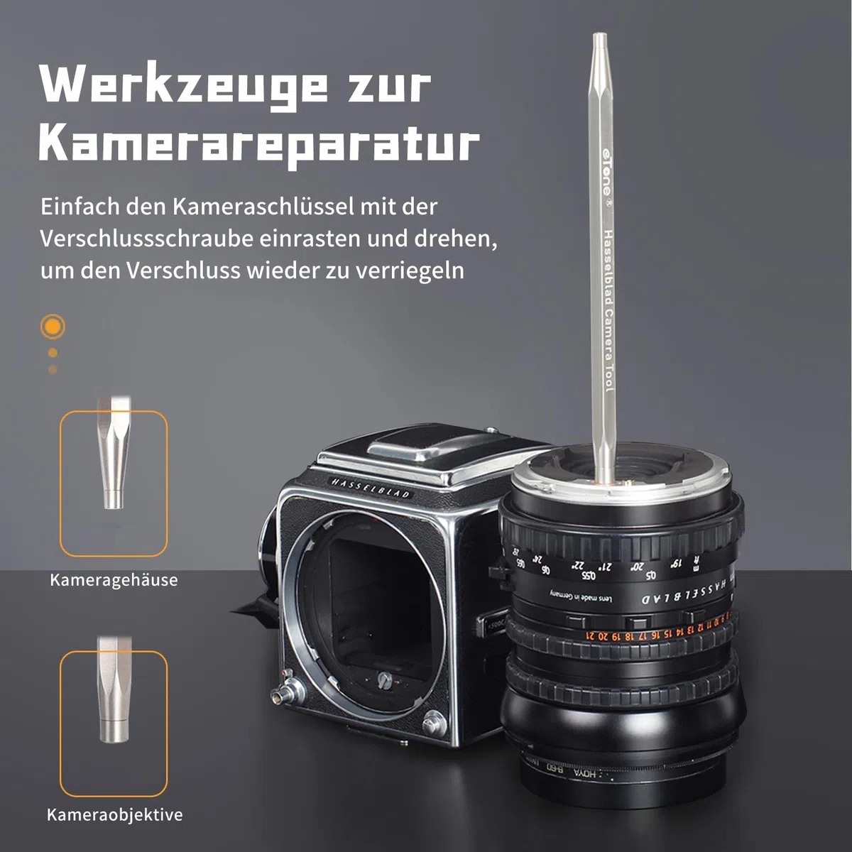 eTone Kamera-Reparaturwerkzeug, Aufziehwerkzeug 500/501/503 Ersatzwerkzeug CameraKey für Hasselblad-Kamera