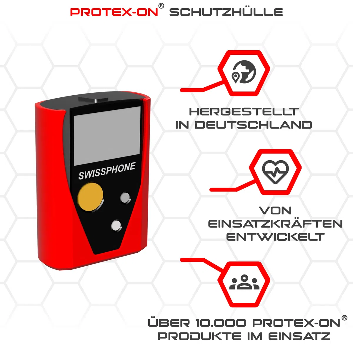 PROTEX-ON Holster Swissphone BOSS 915 925 935 (Version 2) (Feuerwehr Hose)