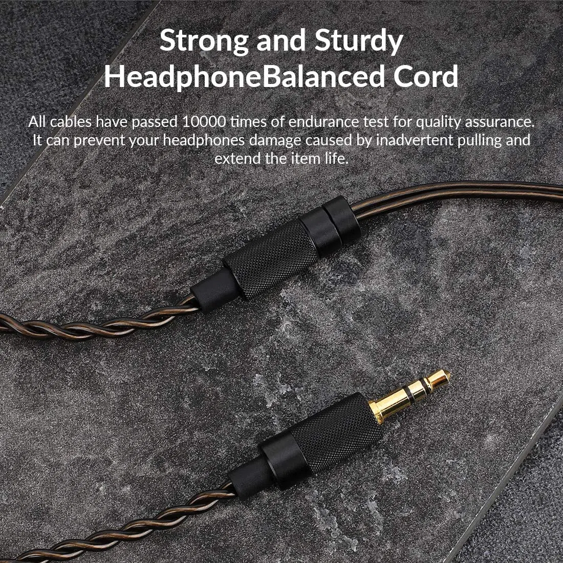 HIDIZS BL2.5 abnehmbares symmetrisches Kopfhörerkabel, 2.5 mm Stecker, Ersatz-Kopfhörer, Audiokabel, 2-polig, 0.78 mm IEM-Kabel für MS4 MS2 MS1 KZ ES4 ZSR ZST ZSR ED16 ZS10 TFZ TRN (2 0.5 mm