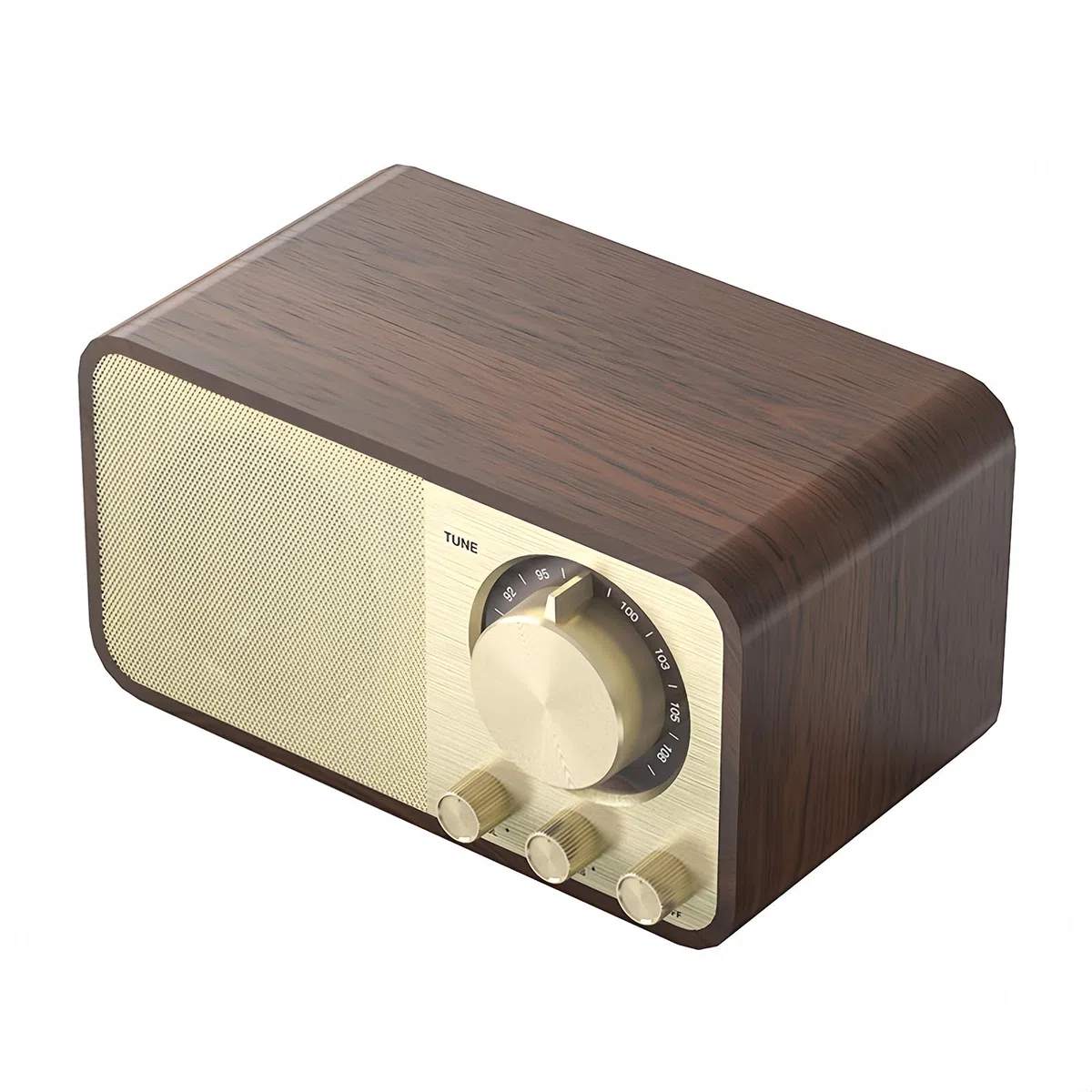 Retro Radio mit Bluetooth, Nostalgie Radio Klein, 5 Watt Lautsprecher, Vintage Kofferradio mit AUX/USB, TF Karten Slot, für Küche, Schlafzimmer, Büro
