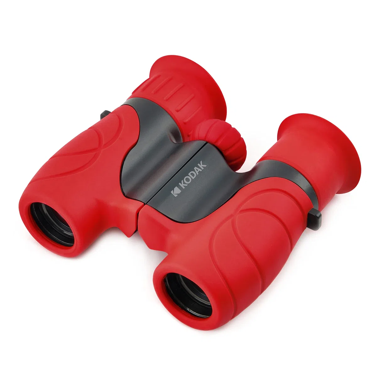 KODAK Fernglas für Kinder BCS100 – Kompakte Binokulare Ferngläser für Kinder, mit weichem Gummi, ergonomisch, mit Trageriemen und Transporttasche, 8-facher Zoom – Rot