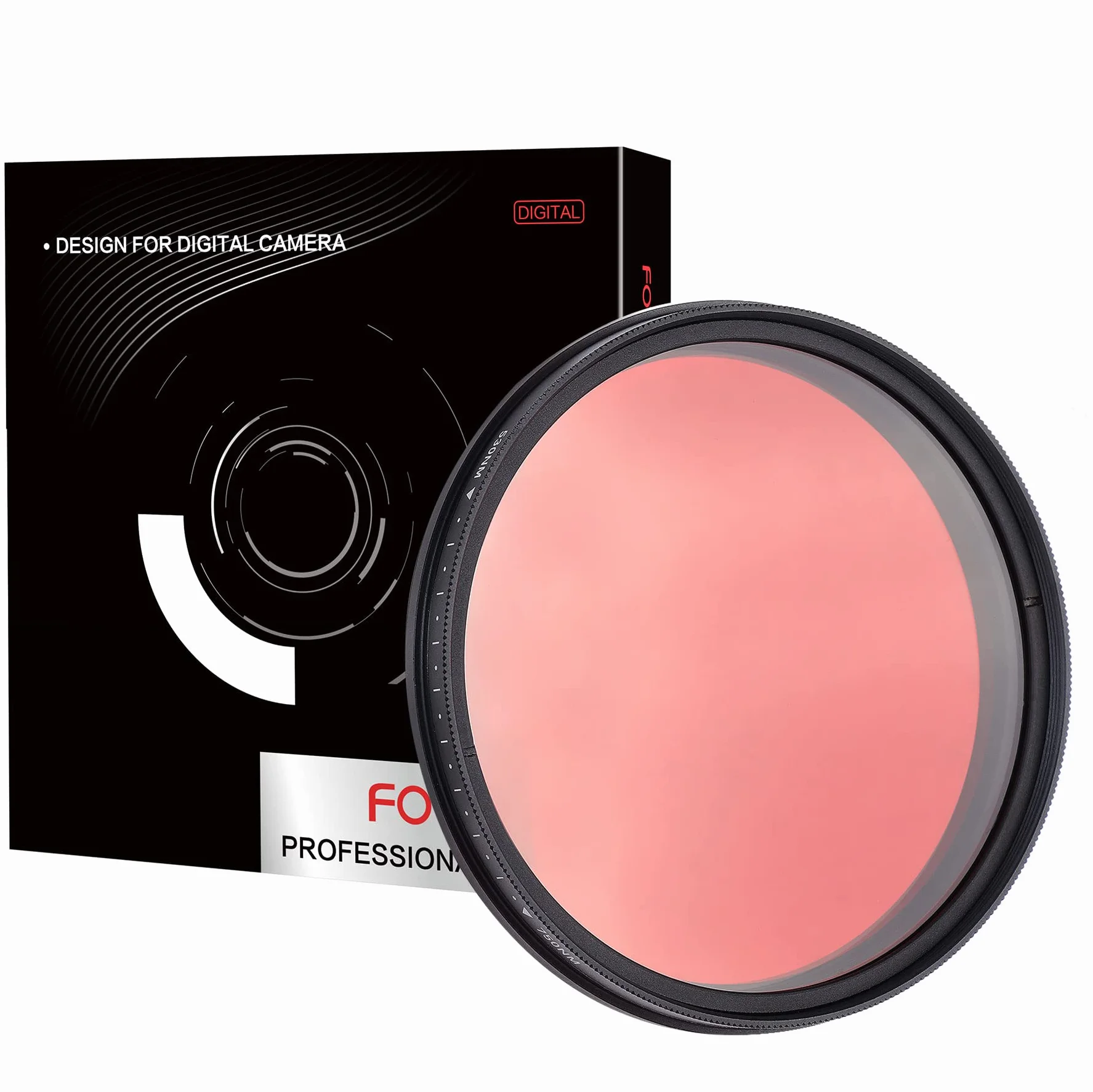 Fotga Sechs-in-Eins Einstellbarer Variabler Infrarot-IR-Pass-Röntgenlinsenfilter Stufenlos 530nm bis 650nm 680nm 720nm 750nm 52mm