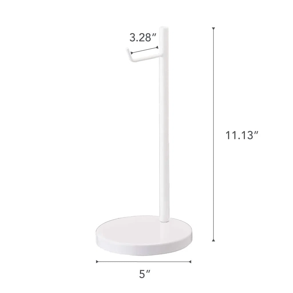 YAMAZAKI 2291 BAUTES Headphone Stand, White, Steel, 13 x 13 x 28 cm