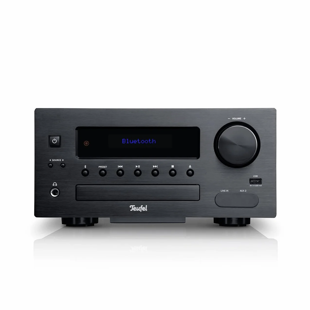 Teufel Ultima 20 Kombo 2 - HiFi Stereo Kompaktanlage mit CD und Bluetooth, USB, DAB+ Digitalradio, FM Radio, Musikstreaming, Bassreflex (Schwarz)