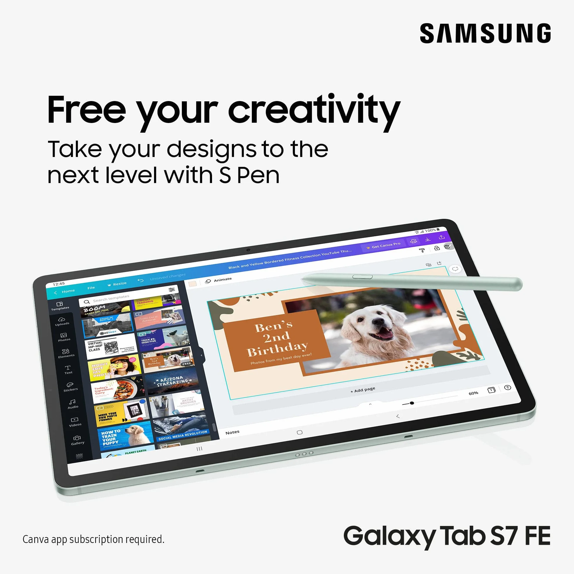 Samsung S Pen EJ-PT730 für Galaxy Tab S7 FE, Schwarz
