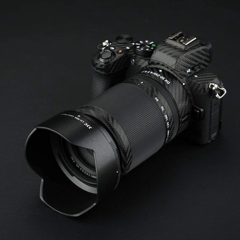 JJC Gegenlichtblende für Nikon Z DX 50–250 mm f/4.5–6.3 VR Objektiv & NIKKOR Z DX 16–50 mm f/3.5–6.3 VR Objektiv an Nikon Z50 Kamera, ersetzt HN-40 und HB-90A Gegenlichtblende, 3 Stück