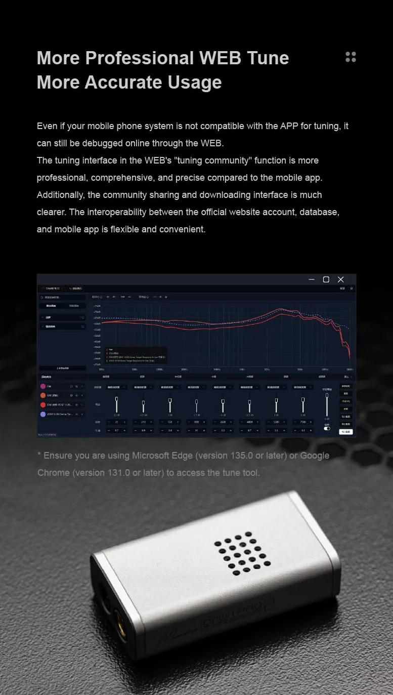 MOONDROP Dawn PRO 2 Decoder Headphone Amplifier 3.5/4.4 Phone Out Dual CS43198 32Bit/384KHz DSD256 Portable USB DAC/AMP