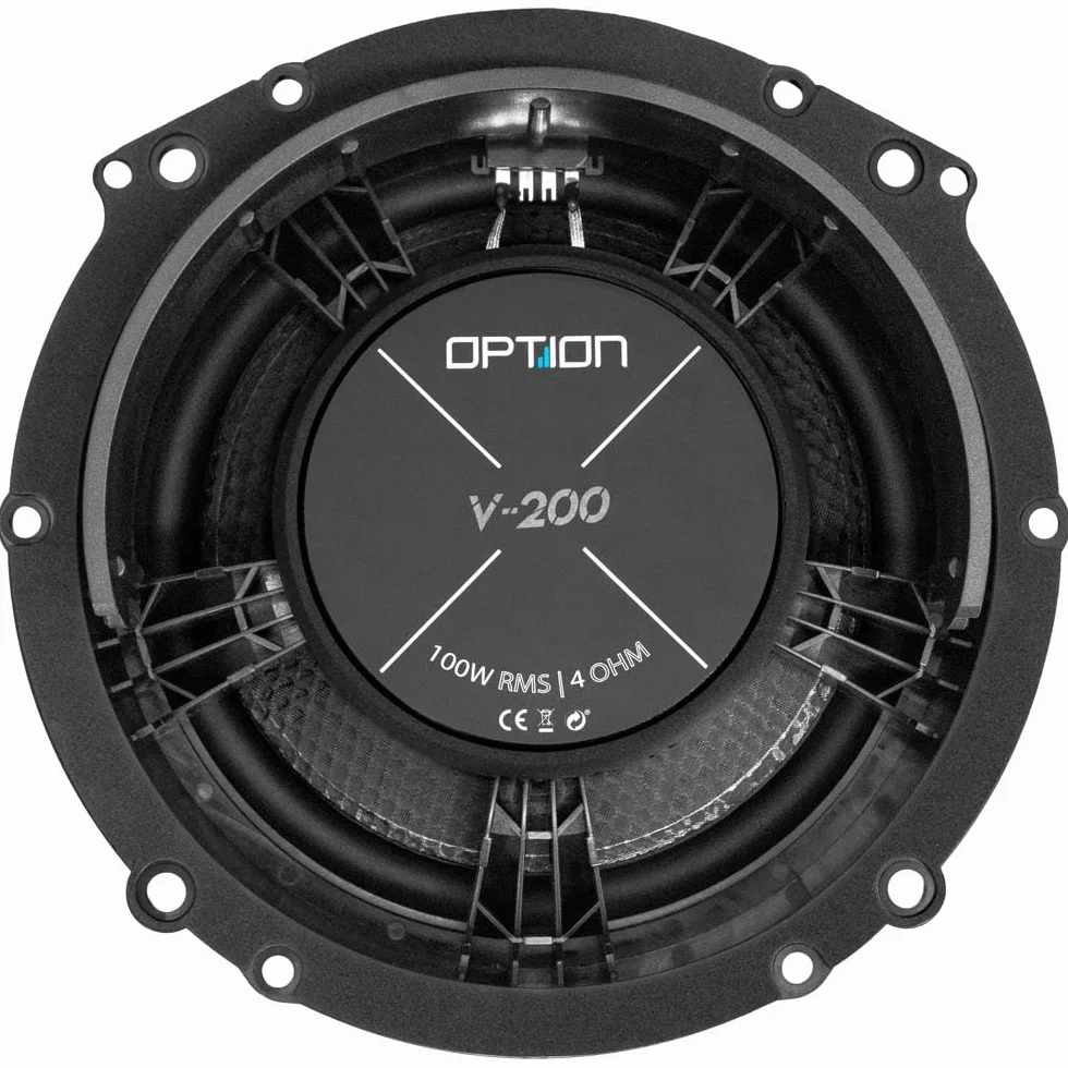 OPTION AIR Front Lautsprecher-System kompatibel mit VW T5/T6-100% Plug & Play System - 2-Wege Komponenten-System - 100 Watt RMS, 91 dB Wirkungsgrad
