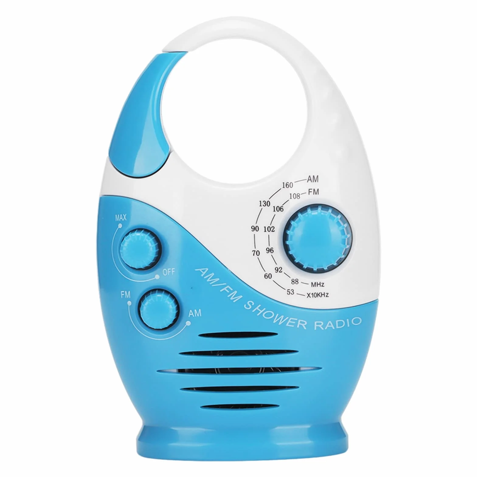 Duschradio Wasserdicht, AM FM Badezimmerradio Tragbares Badradio Duschlautsprecher Radio Batteriebetriebenes, für Badezimmer Nachttische Garagen