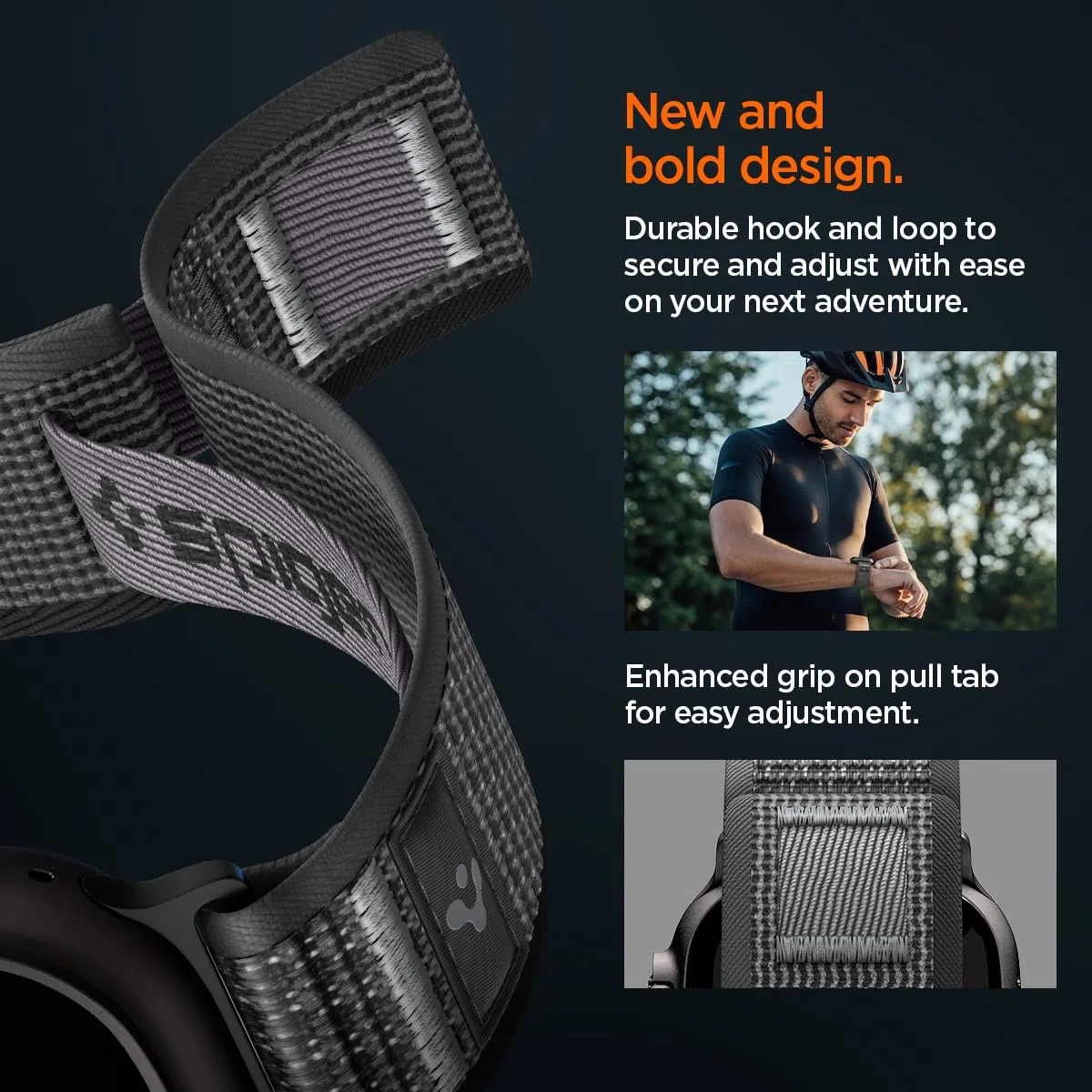 Spigen Athlex Air 2 Armband Entwickelt für Apple Watch Ultra 3/2/1 49mm, Serie 11/10 46mm und Serie 9/8/7/6/5/4/SE 45mm,44mm Stoffarmband