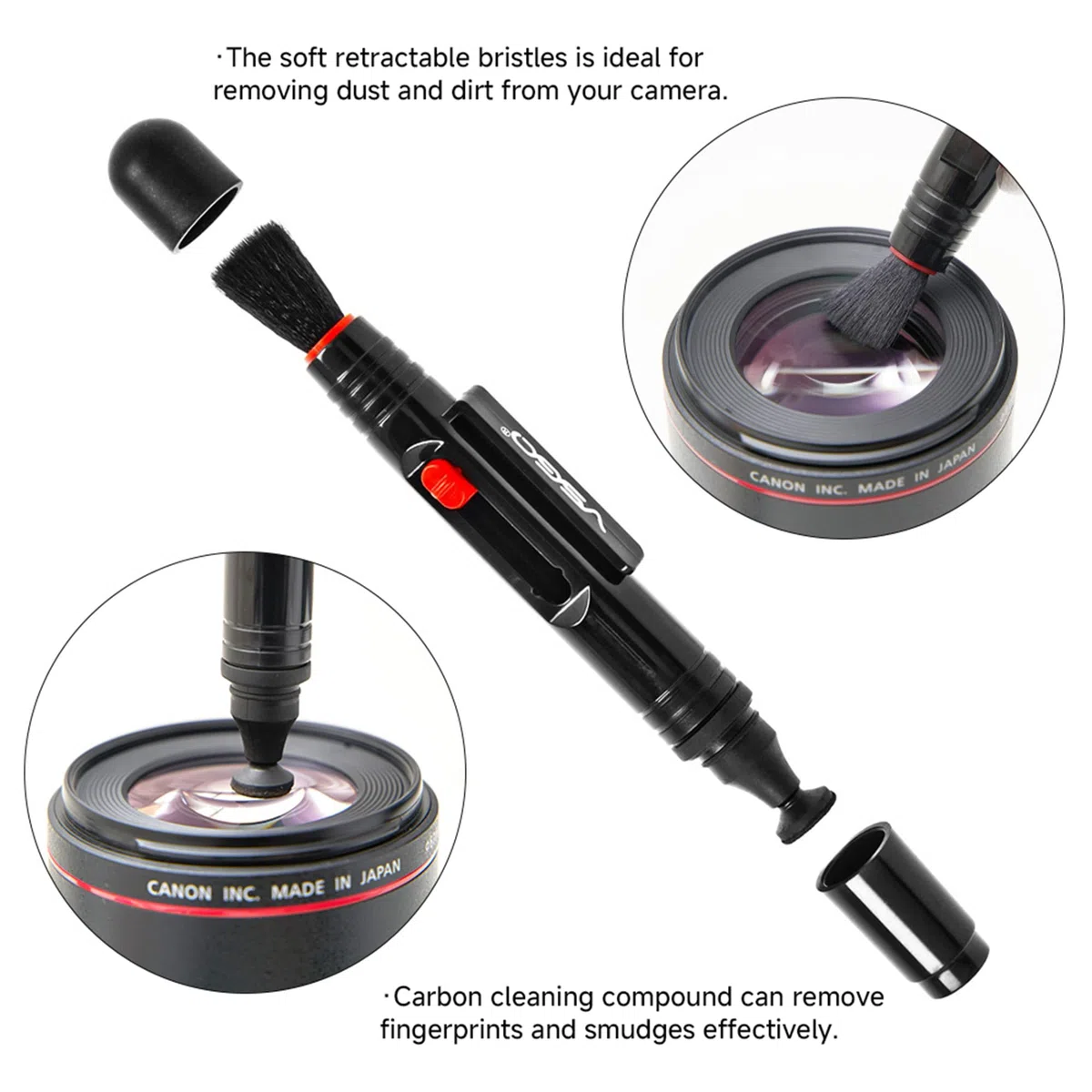 VSGO Professionelles Kamera-Reinigungsset für Vollformat Objektive & Displays DKL-20F Travel Cleaning Kit Pro