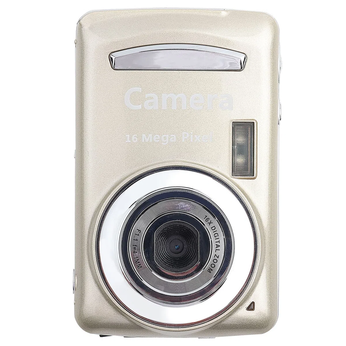 Digitalkamera, 16MP 16X Zoom HD Digital Videokamera Camcorder, 30FPS 720P Kompaktkamera mit 2.4 Zoll LCD Bildschirm, Nachtsicht, Kamerageschenk für Studenten, Jungen, Mädchen, Kinder(Gold)