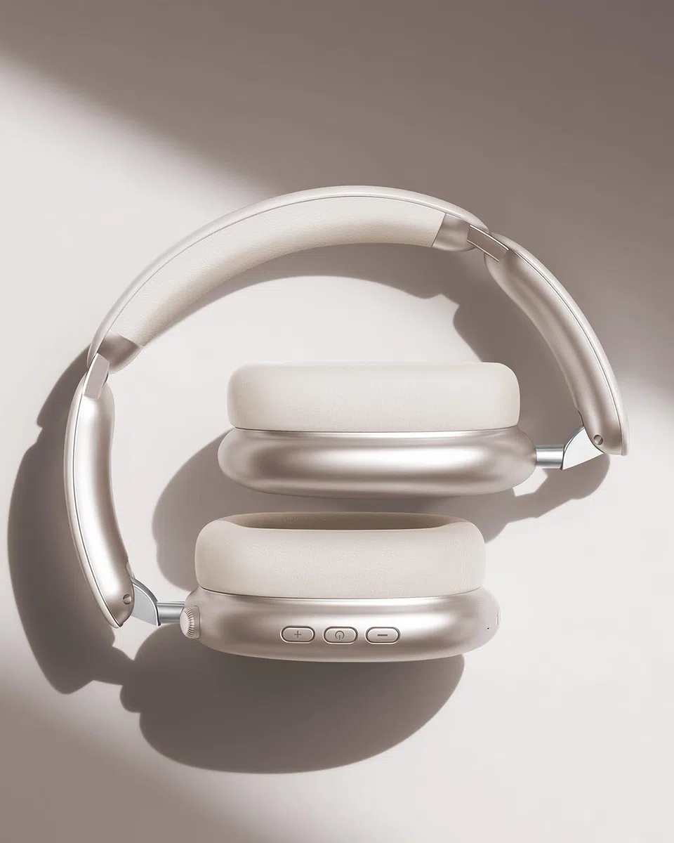 Wentronic Y02 Aktive Noise Cancelling Kopfhörer,60 Std.5 EQ-Musikmodi,Hi-Res-Audio,Tiefe Bässe,faltbares kabelloses Over-Ear-Bluetooth 5.4-Headset,atmungsaktive Leder-Ohrpolster (Sternenlicht)