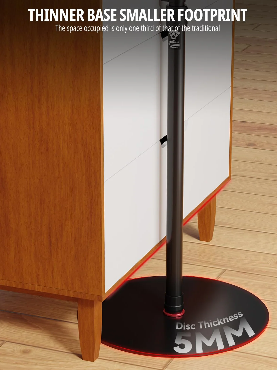 IFOOTAGE Cobra 2 RB-A400 Professionelles Kamera-Aluminium-Einbeinstativ,Studio-Einbeinstativ,gewichteter Basis und Einstellbarer Höhe, Bodenständer,Light Stand,Sockeldurchmesser:2Pcs/ 40cm