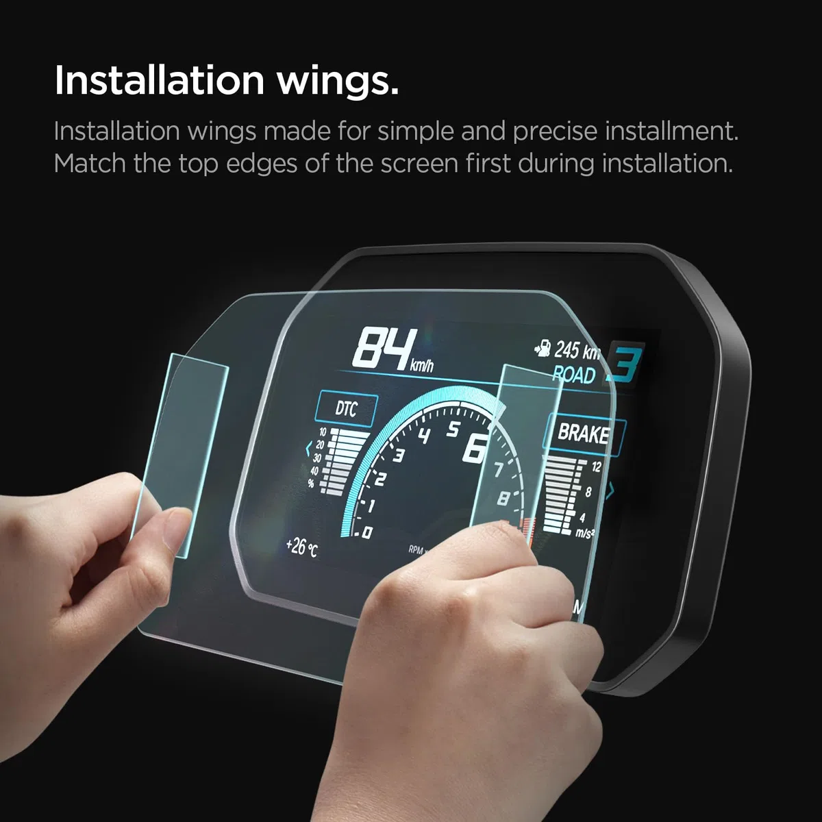 Spigen Glas.tR Slim Schutzfolie kompatibel mit BMW Motorrad 6.5 Zoll TFT Display, R 1250 GS (2018-2025), R 1250 GS Adventure (2018-2025), Kristallklar, Kratzfest, 9H Härte Folie
