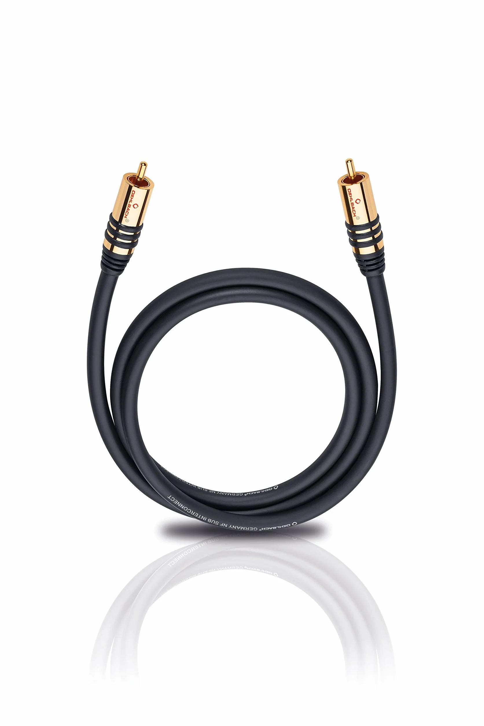 Oehlbach NF Sub, Cinch Subwoofer-Kabel - Audiokabel - rund - OFC - 3m - schwarz