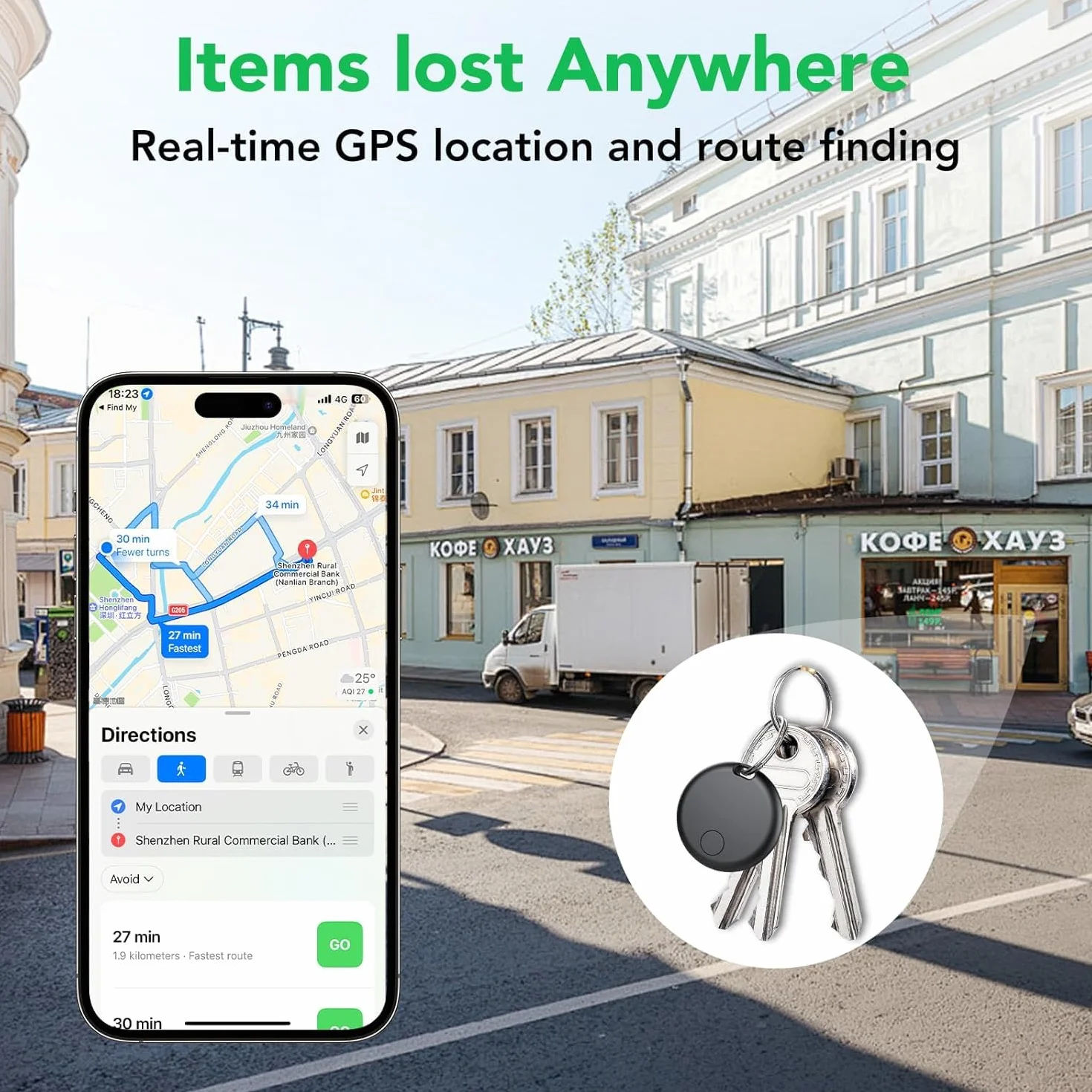 Air Tracker Tags 4er Pack Schlüsselfinder, Air Tracker Tag Kompatibel mit Apple Wo ist? APP (Nur iOS), Koffer Tracker für Taschen/Gepäck/Key, Batterielebensdauer EIN Jahr, IP67 wasserdicht (4er Pack)