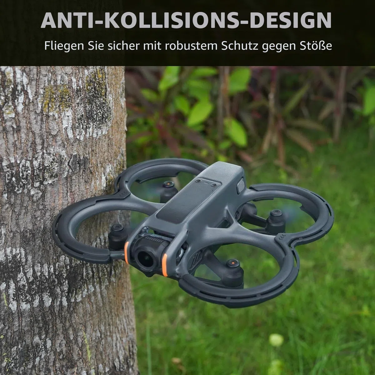 BRDRC Avatar 2 Propellerschutz für DJI Avata 2, Bumper Guard Schutzhülle Protective Bumper Anti-Collision Shockproof Prop Protector für DJI Avata 2 Fly More Combo Drohne Zubehör - Orange