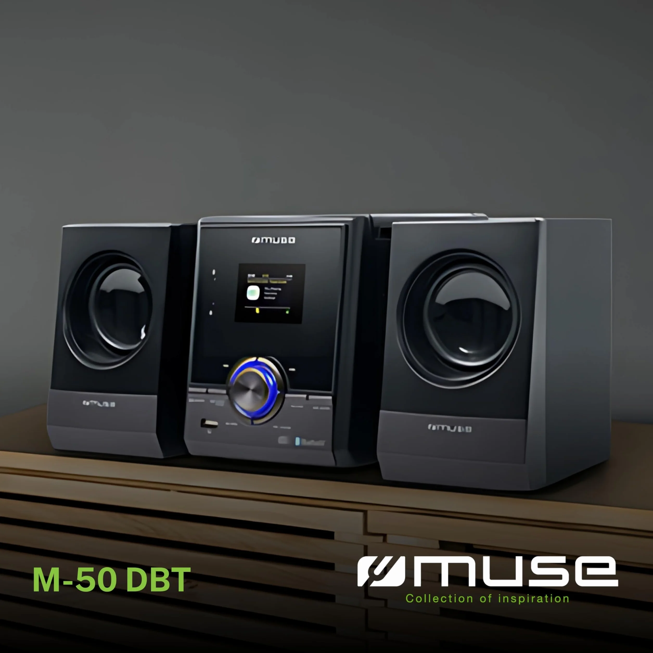 MUSE Stereoanlage, Kompaktanlage mit CD-Player & DAB Radio, Mini Stereoanlage mit 2 Lautsprecher, Musikanlage mit FM/DAB+ Digital-Radio, Bluetooth & AUX, MP3 & Spotify, Musik-Anlage Kompakt
