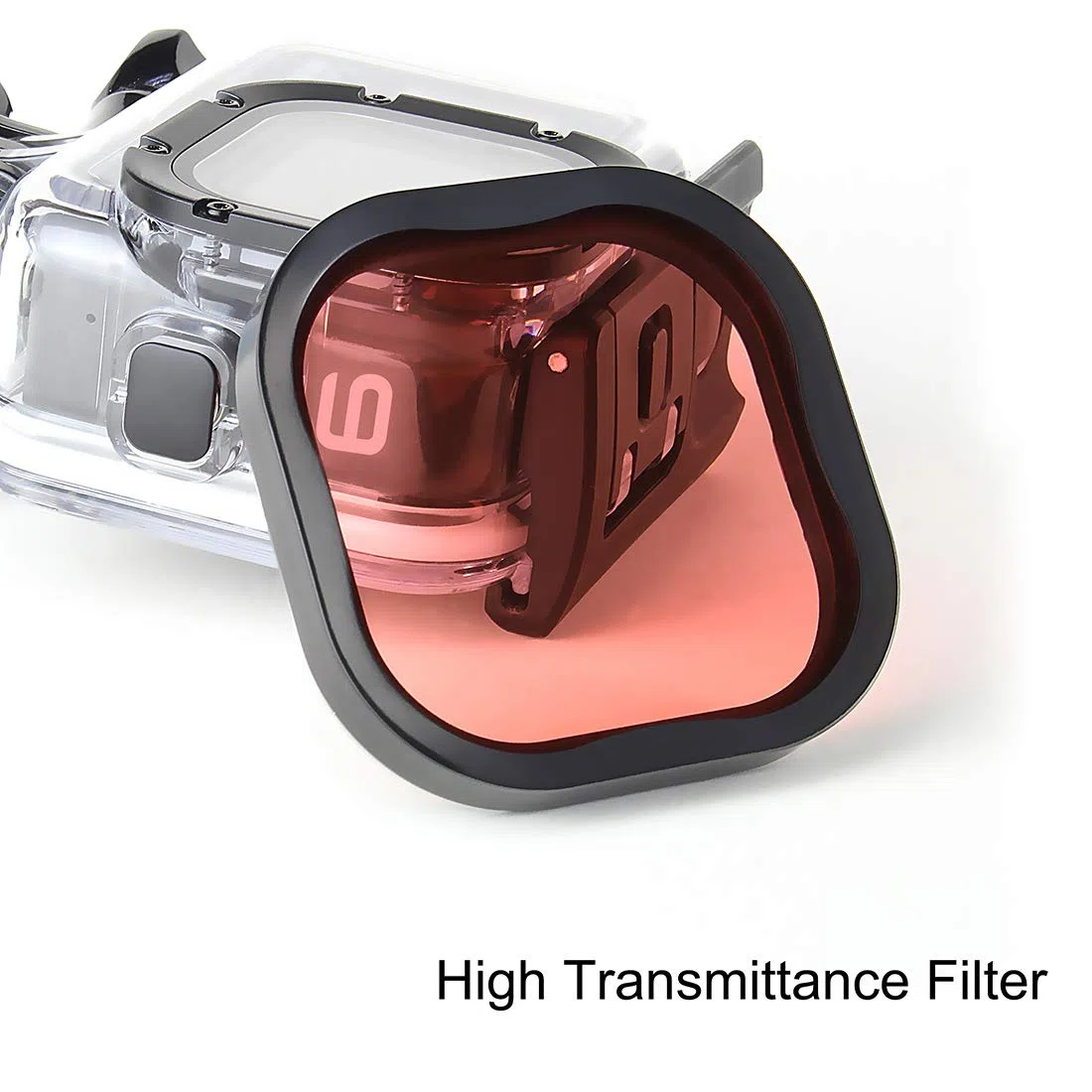 SOONSUN Tauchfilter für GoPro Hero 8 9 Schwarz, offizielles wasserdichtes Schutzgehäuse – Rot, Hellrot und Magenta Filter verbessert Farben Verschiedene Unterwasser-Video- Fotografie-Bedingungen.