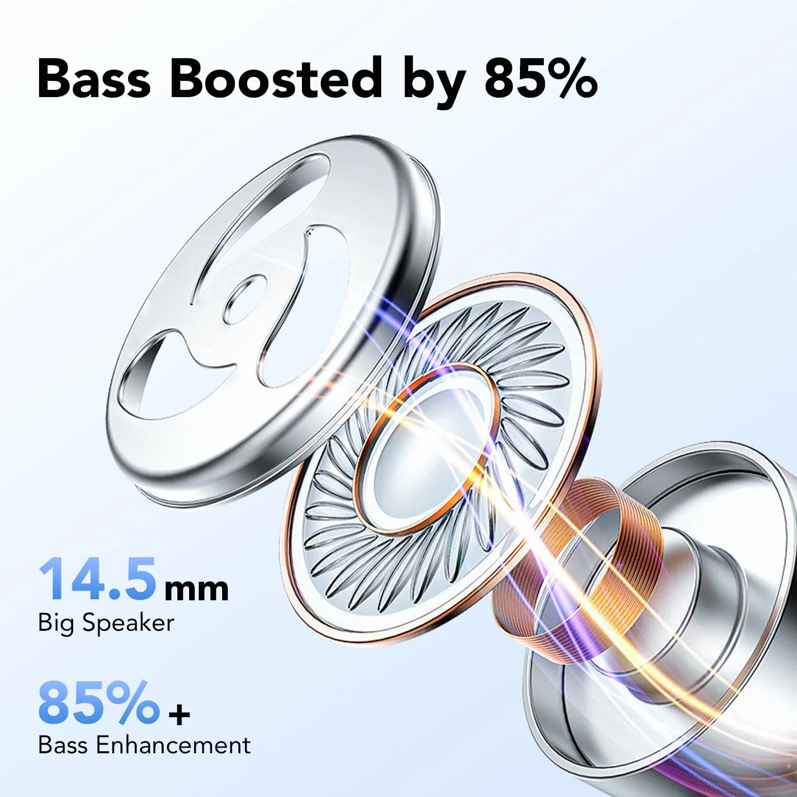 CASCHO Bluetooth Kopfhörer Sport, Kopfhörer Kabellos Bluetooth 5.3, 60 Std Kabellose Kopfhörer mit Tiefer Bass, In Ear Kopfhörer mit 4 ENC Klarer Mic, IPX7 wasserdichte Ohrhörer mit Ohrhaken Schwarz