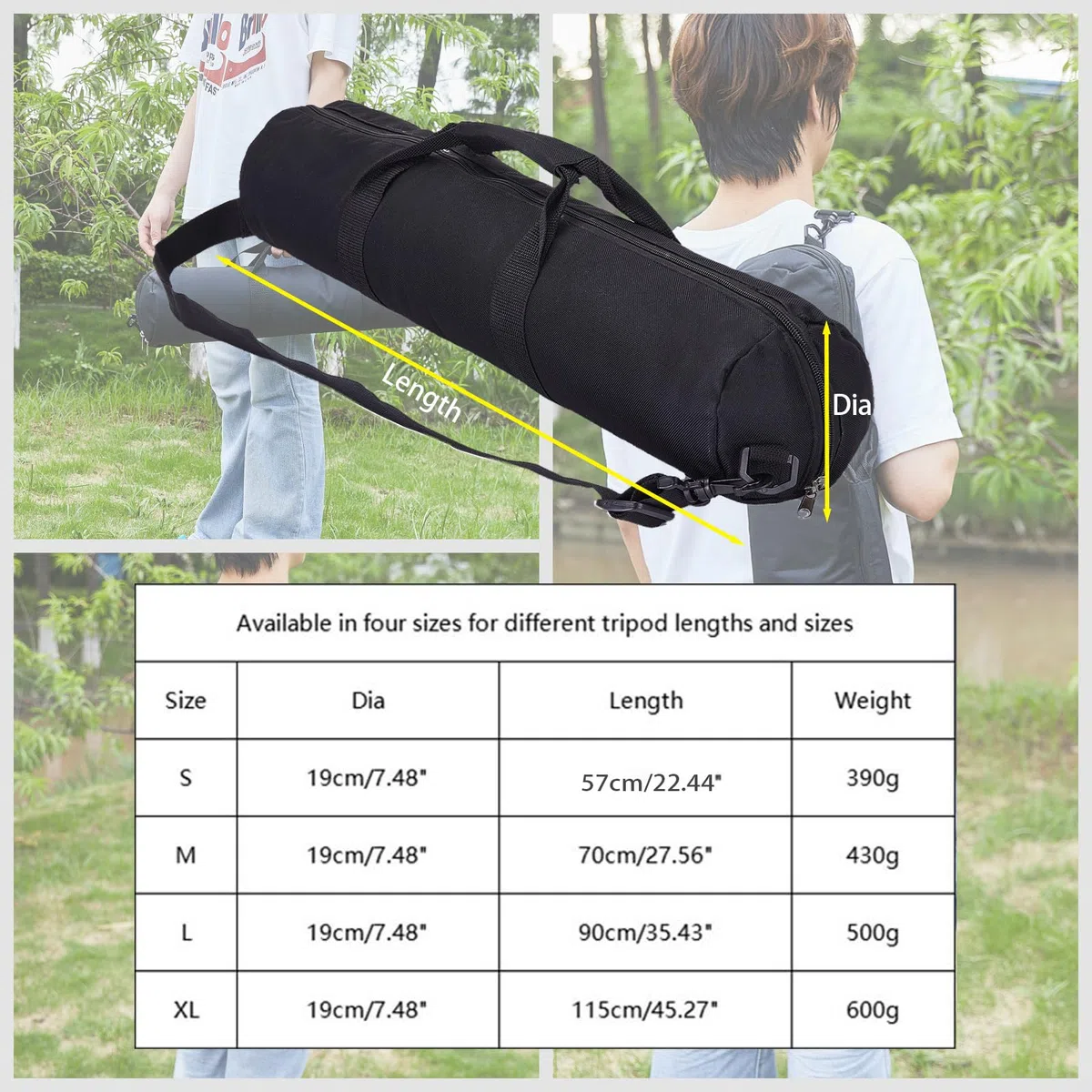 Tripod-Case Heavy Duty Tripod Tasche mit Schultergurt und Griffen XL