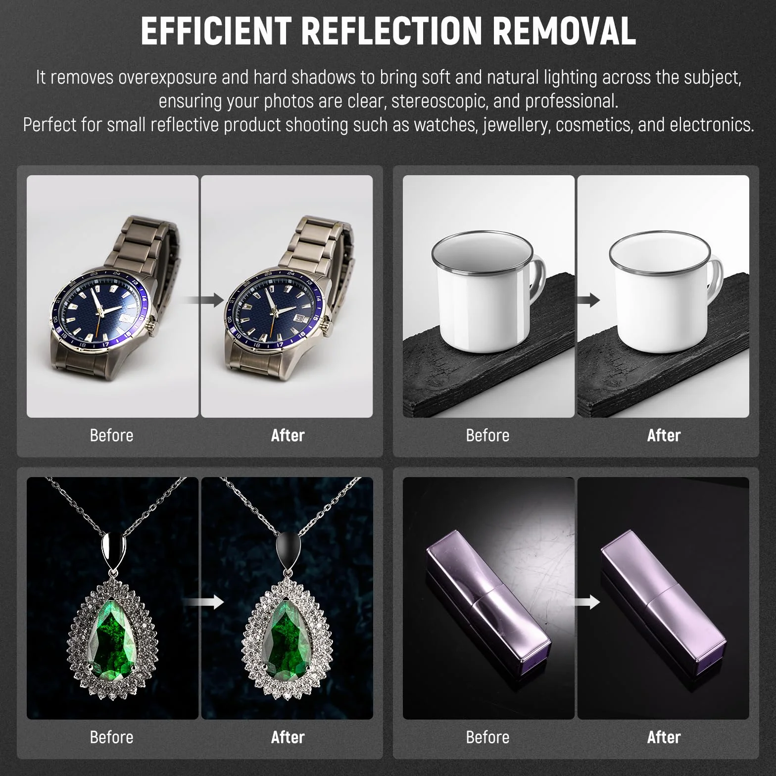 NEEWER Lichtkegel Set (14"/15"/20"), Light Cone 3er Pack, verbesserter 0,5mm Dicker Fotobeleuchtungs Blitzdiffusor Reflektor, Alternative für Schmuck Produktfotografie Lichtbox, Keine Schatten, NK006
