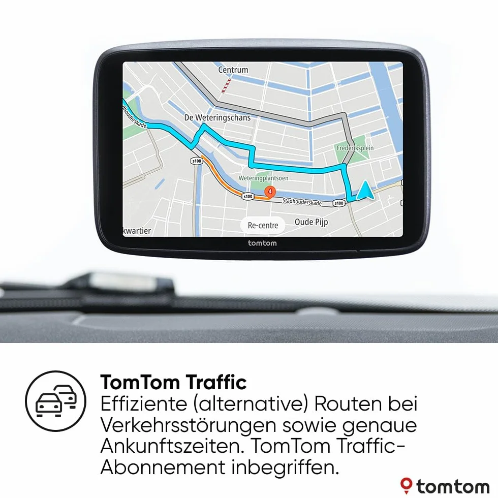 TomTom Navigationsgerät GO Superior (7 Zoll, Stauvermeidung Dank TomTom Traffic, Karten-Updates Welt, schnelle Updates via WiFi, Verfügbarkeit von Parkplätzen, Kraftstoffpreise)
