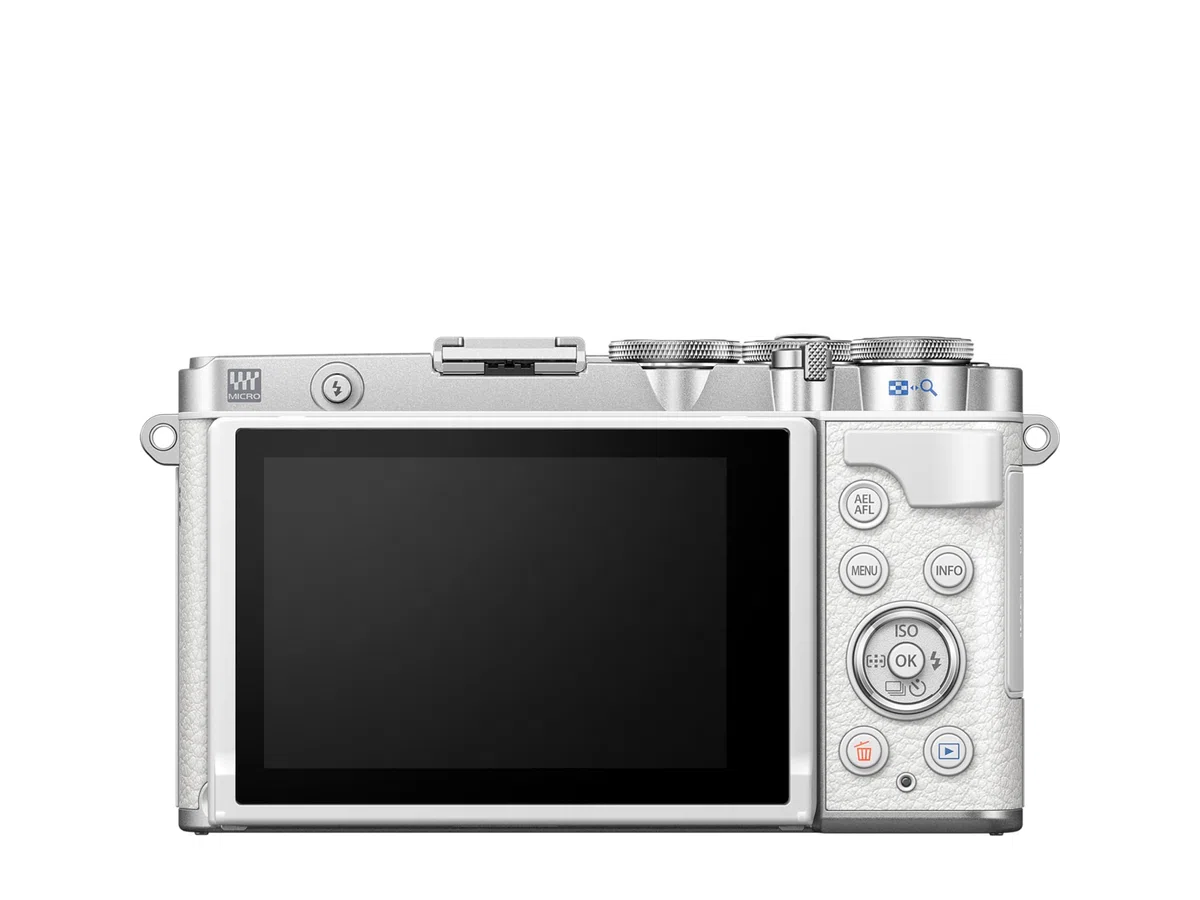 Olympus Pen E-P7 Kamera-Kit, 20-MP-Sensor, neigbarer HD LCD-Bildschirm, 4K-Video, Wi-Fi, Farb- und Monochromprofilsteuerung, weiß, inkl. M.Zuiko Digital ED 14-42mm EZ Silber