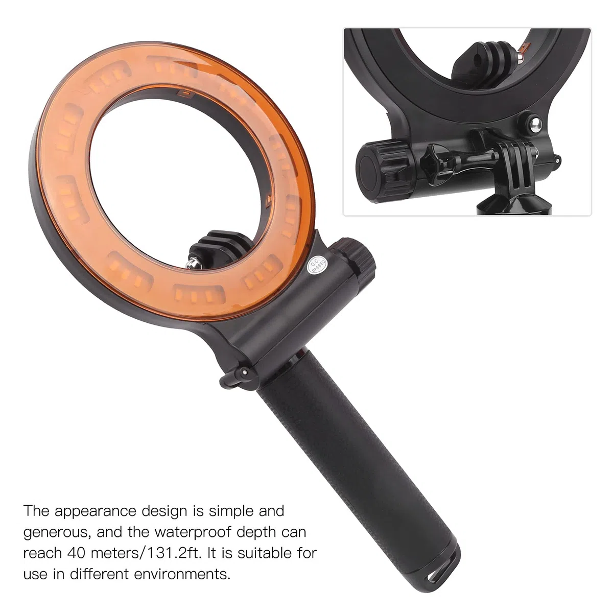 Lumière LED Protable 40 M étanche LED Plongée Remplissage Lumière Sous-Marine Universelle Pour Action Sports Caméra Sous-Marine Anneau Lumière