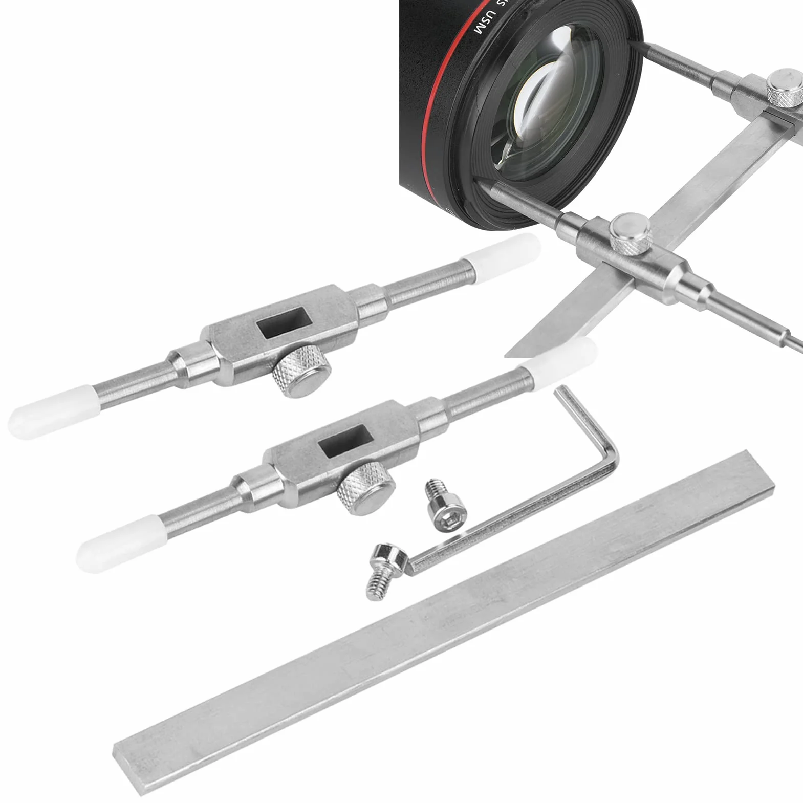 10–130 Mm Objektiv-Schraubenschlüssel, Edelstahl, Doppelspitze, Kamera-Reparatur, Wartungsschlüssel, Offenes Werkzeug-Set, Zerlegen von Film, Teleskop, Mikroskop, Vermessung,