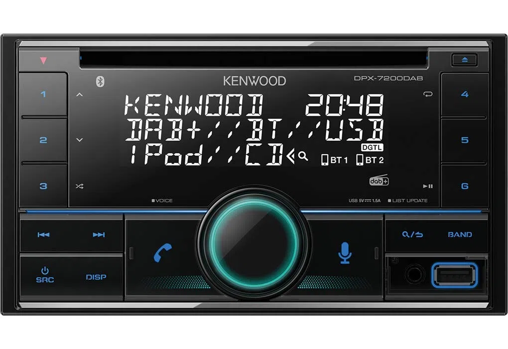 Kenwood DPX-7200DAB 2-DIN CD-Autoradio mit DAB+ und Bluetooth Freisprecheinrichtung (Alexa built-in, USB, AUX-In, Hochleistungstuner, Spotify Control, Soundprozessor, 4x50 W, var. Tastenbeleuchtung)
