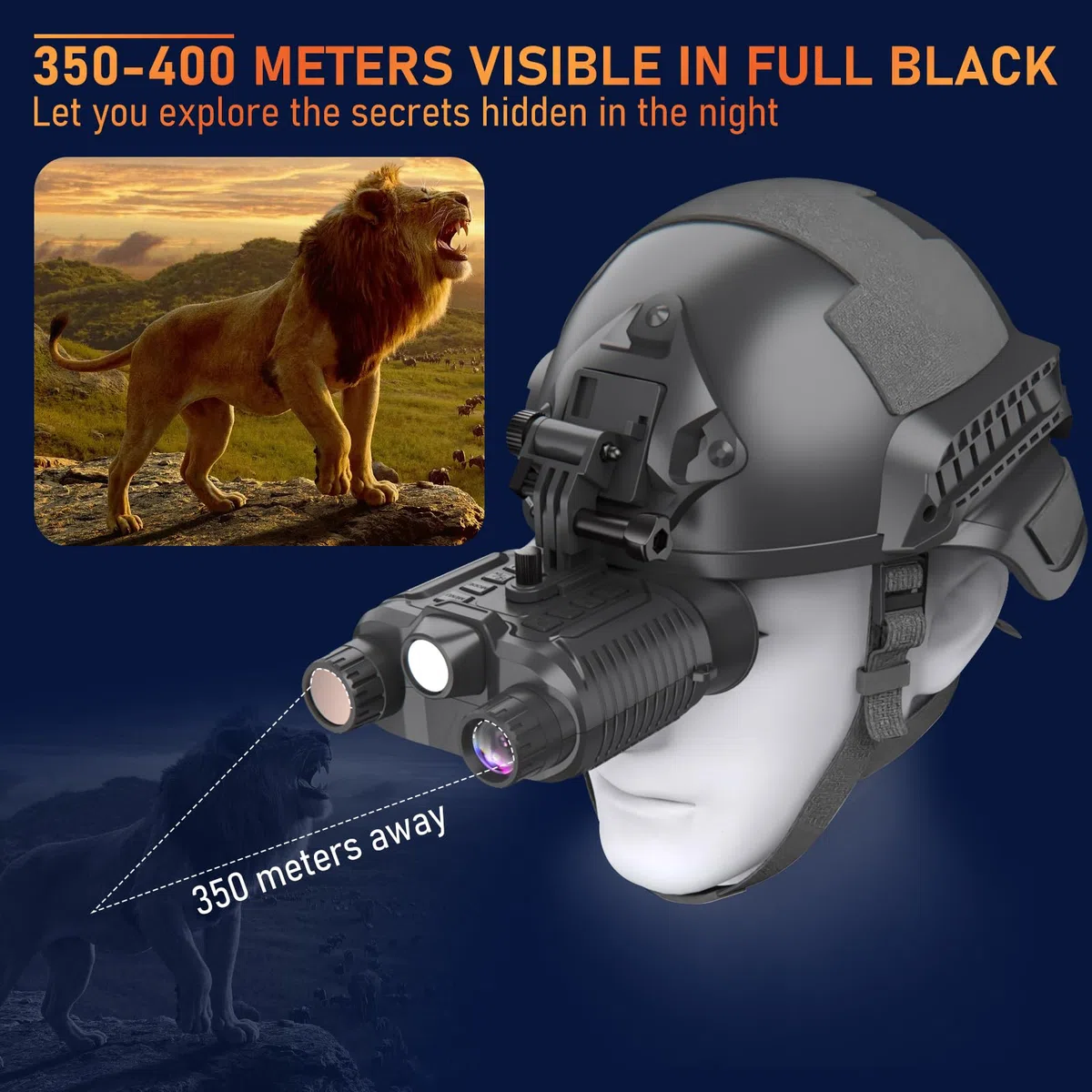 Militär Nachtsichtgerät 4K 36MP 7 Stufen Infrarot 300M 8X Digitaler Zoom mit 32GB TF Karte Nv8161