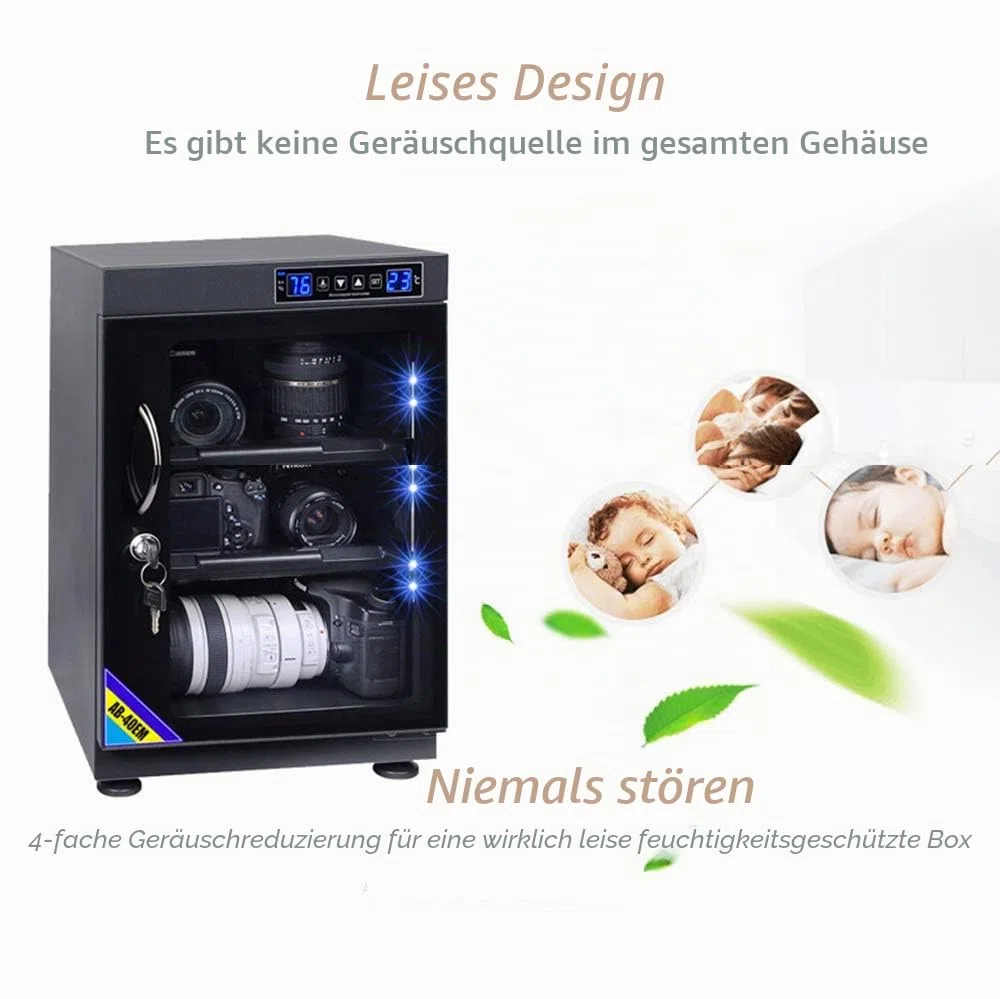 Trockenschrank Kamera digitaler dry cabinet 25L automatische intelligente Touch-Trockenbox Kamera für Kameraobjektiv elektronische Ausrüstung, Briefmarken, Tee, Aufbewahrung