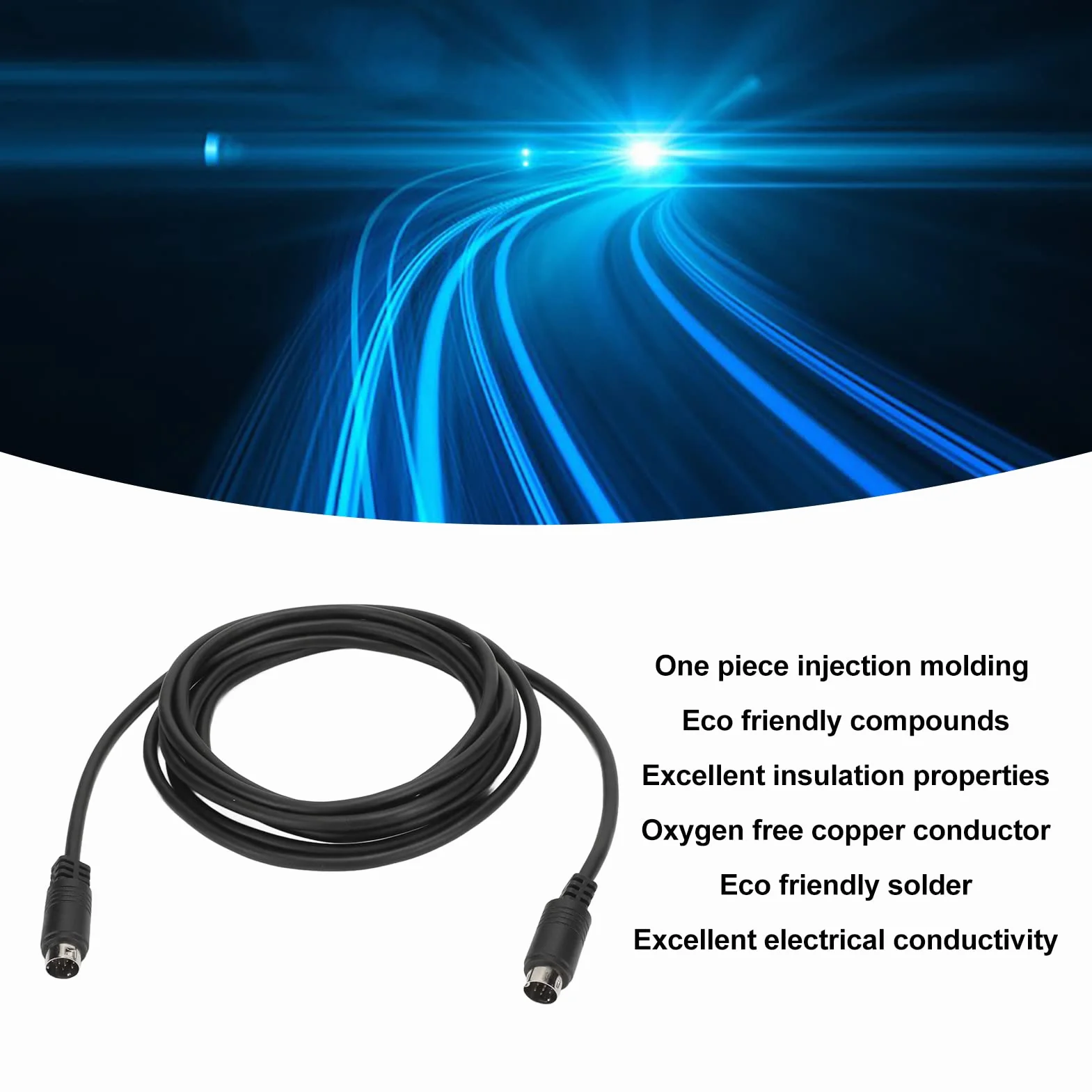 9-Pin-Stecker auf 9-Pin-Stecker Audio-Eingangskabel, 9,8 Fuß -Din-9-Pin-Kabel für Media Center-Receiver und Subwoofer