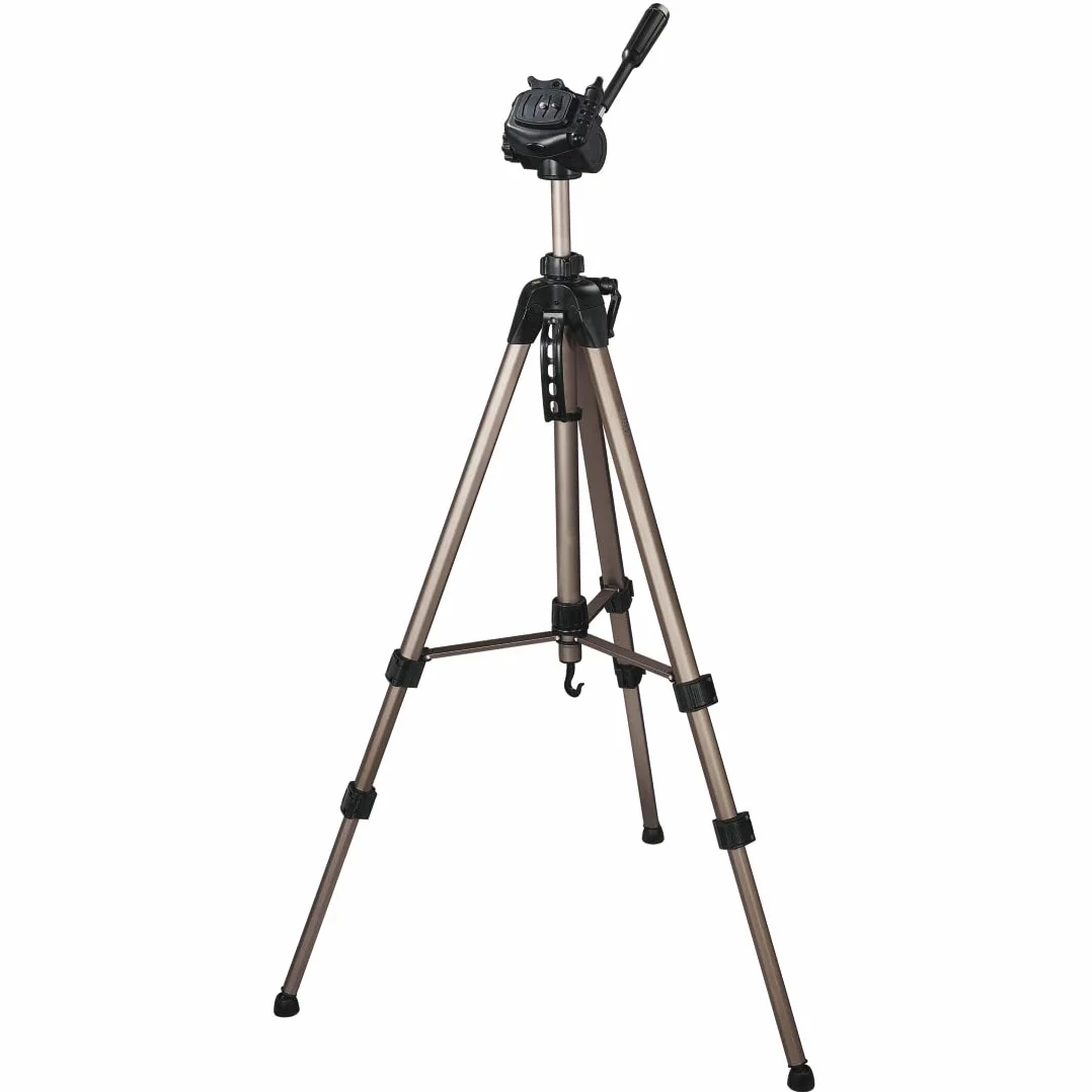 Hama Leichtes Einsteiger-Dreibeinstativ mit 3-Wege-Kopf, Star 63 166-3D, Champagner