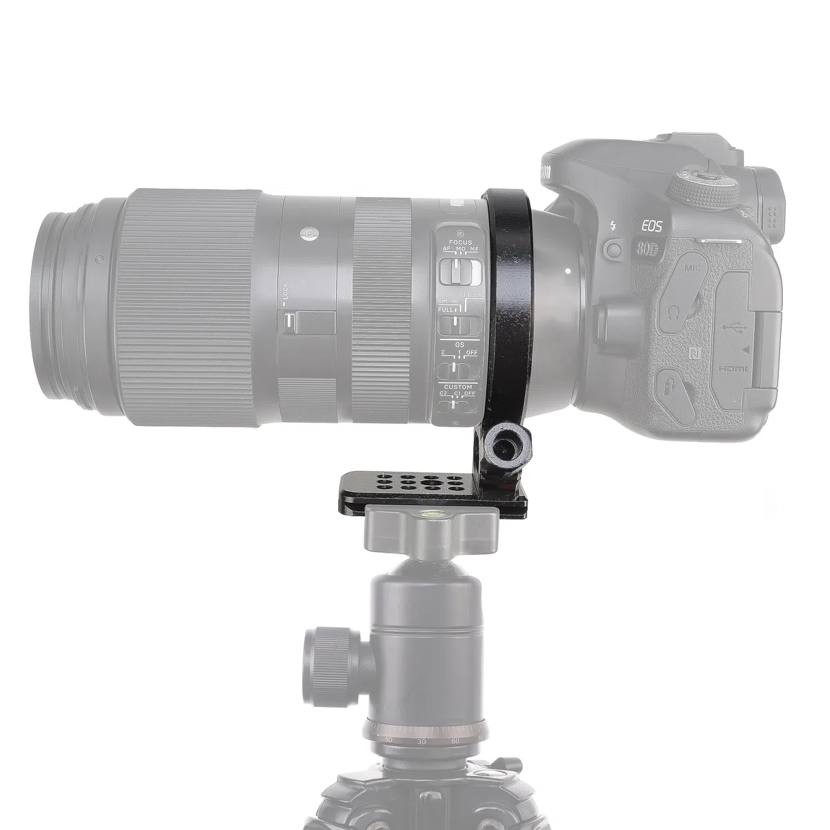 Hersmay Metall Objektiv Stativschelle für Tamron 35-150mm f/2-2.8 Di III VXD(A058), für Sigma 100-400mm f/5-6.3 DG OS HSM Objektiv (für Canon EF& für Nikon F) mit Schnellwechselplatte für Arca-Type