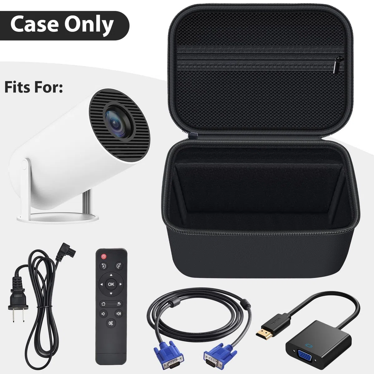 Mini Beamer Tasche Kompatibel mit LQWELL/für Magcubic/für YEEFON/für ELEPHAS/für Alwtniet Beamer 4k, Mini Projektor Aufbewahrungsbox Tragetasche für Zubehör -Nur Box