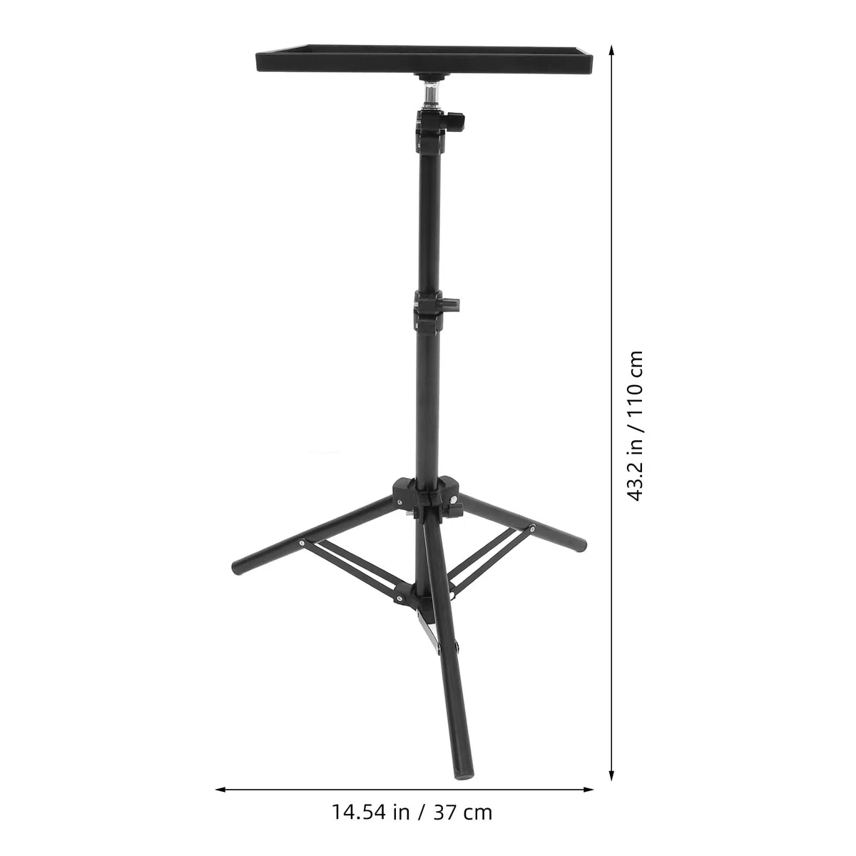 Hemobllo Beamer Ständer Höhenverstellbar 40-110 cm, Tragbares Projektor Stativ mit Ablage, Multifunktionaler Laptop Ständer Bodenständer für Heimkino, Büro und DJ Pult, 1/4 Zoll Schraube