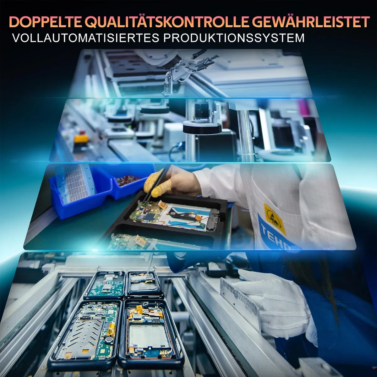 Ladebuchse Ersatz für Samsung Galaxy S23 Ultra, Reparaturset | Ladeanschluss Dock Connector mit Mikrofon, Charger Repair und Reparaturset mit Werkzeugen.